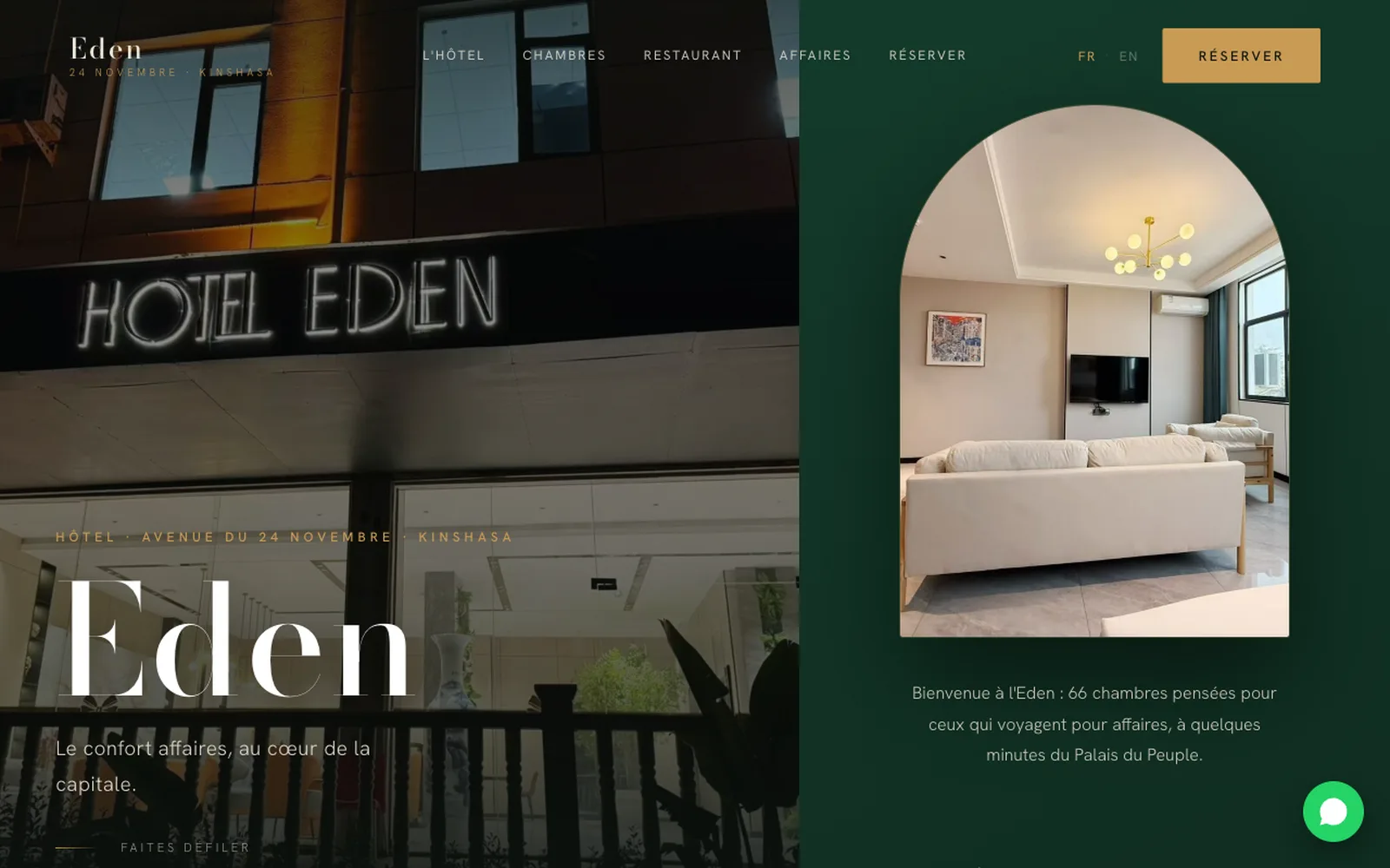 Capture du site HÔTEL EDEN 24 NOVEMBRE