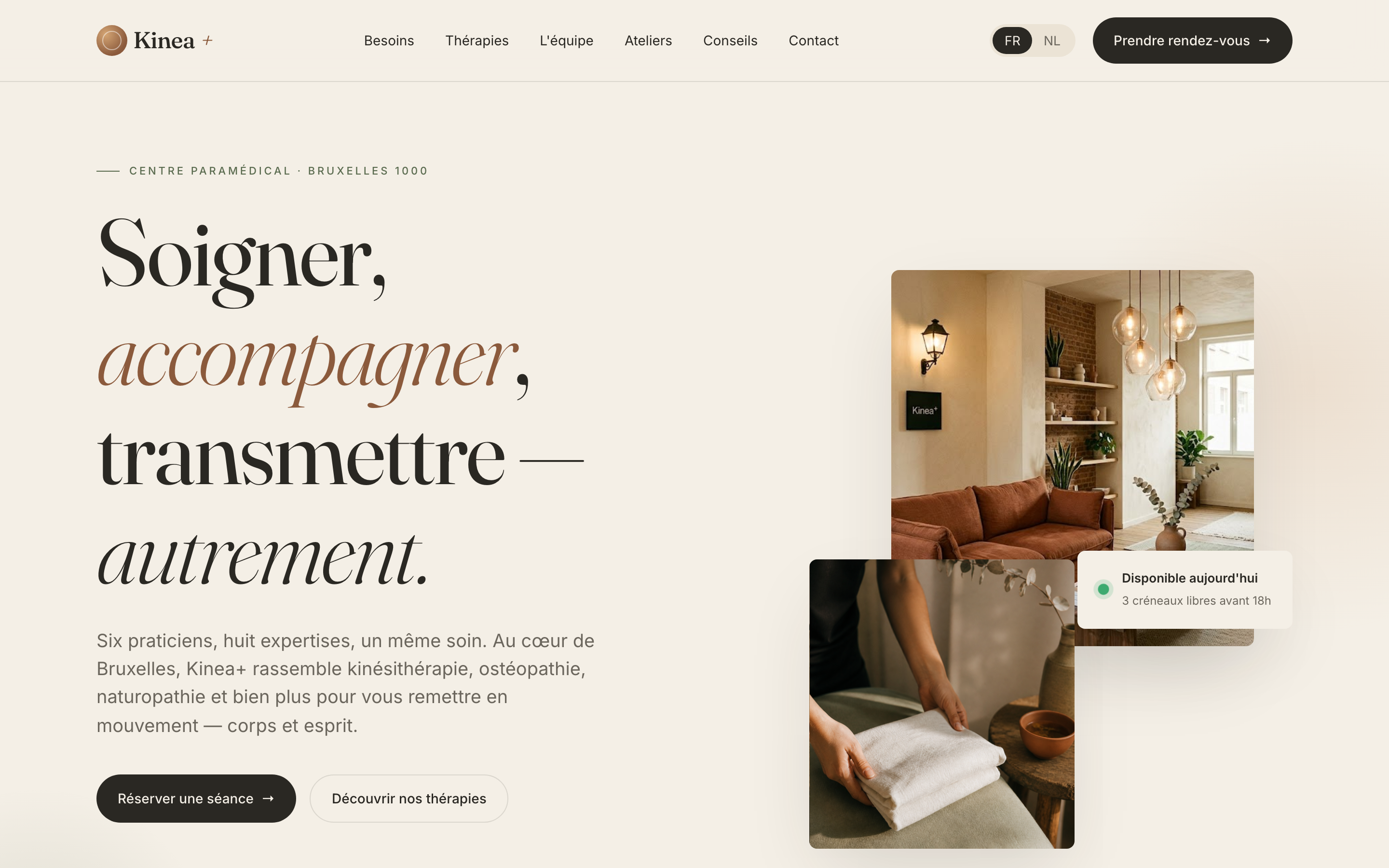 Capture du site KINEA