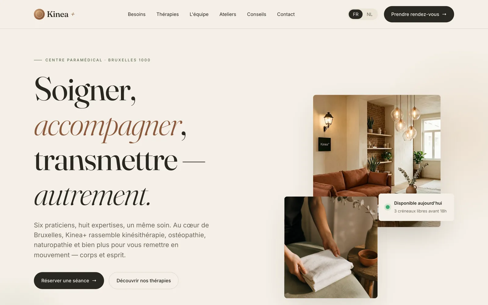 Capture du site KINEA