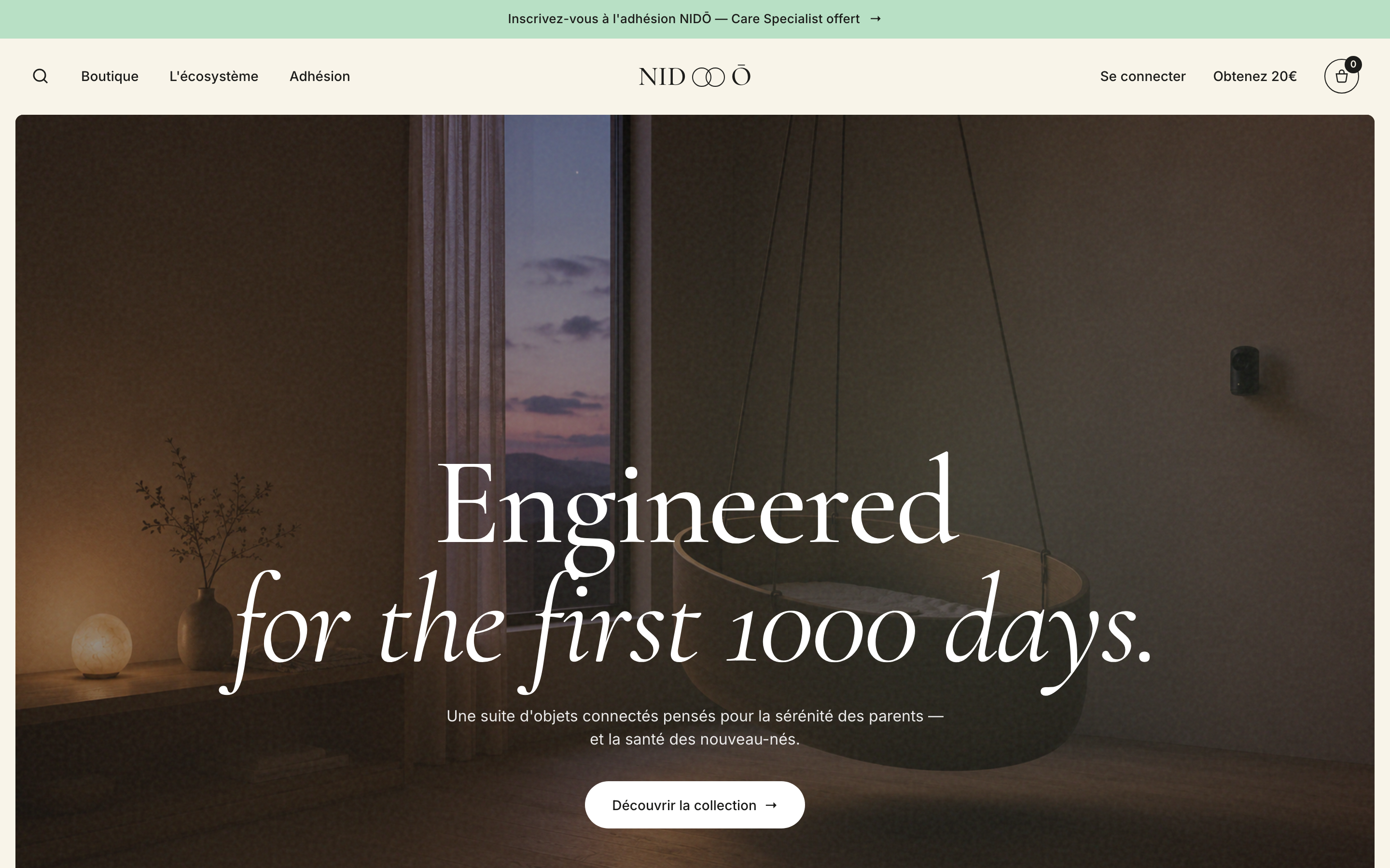 Capture du site NIDO BOUTIQUE
