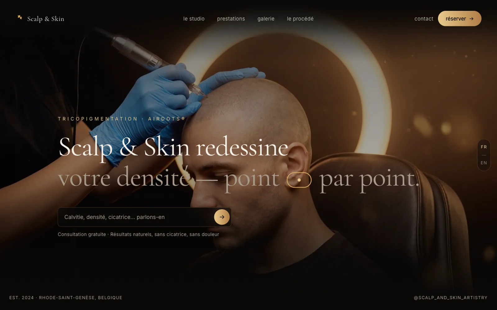 Capture du site SCALP & SKIN ARTISTRY