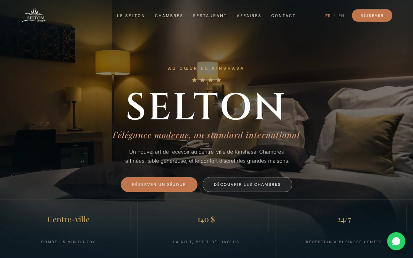Capture du site SELTON HÔTEL